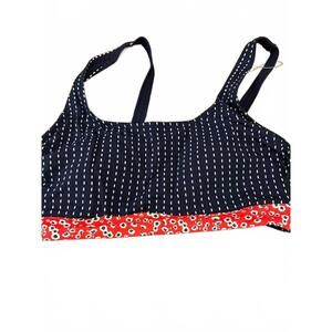 amoena polka dot bikini top – blue/white/red, size 8B
